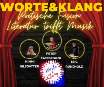 Worte & Klang Poetische Fusion trifft Musik. Worte & Klang besteht aus Mimi Nilsdotter, Peter Faszbender & Eric Rundholz